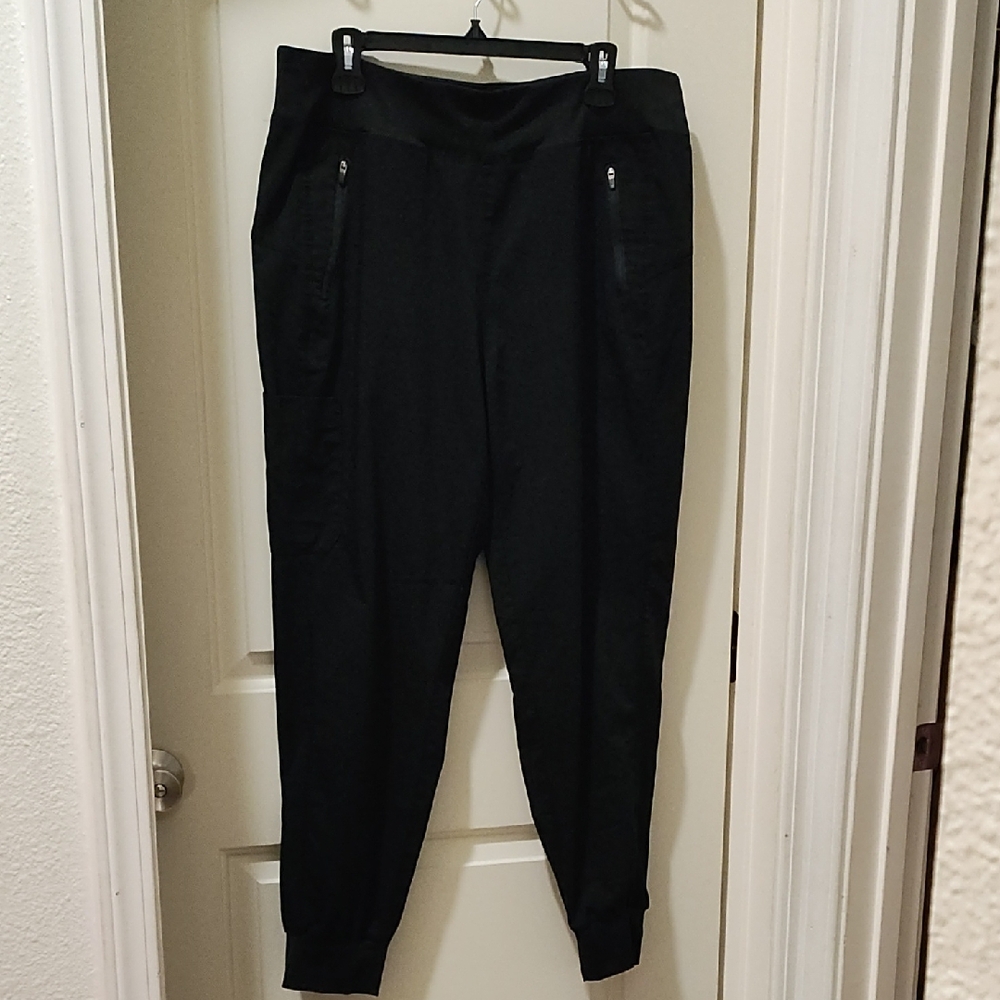 Purple Label Black Jogger Scrub Pants